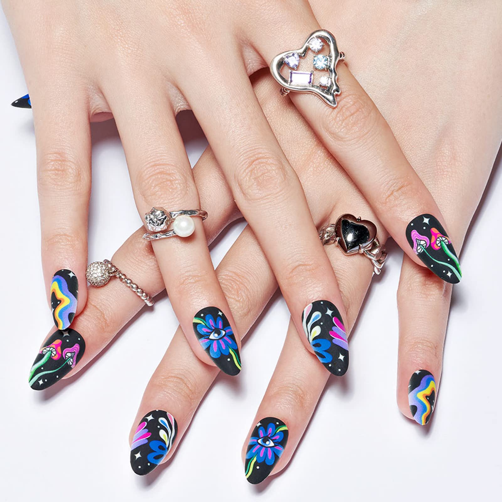 GLAMERMAID glue-on nails application for an easy at-home manicure