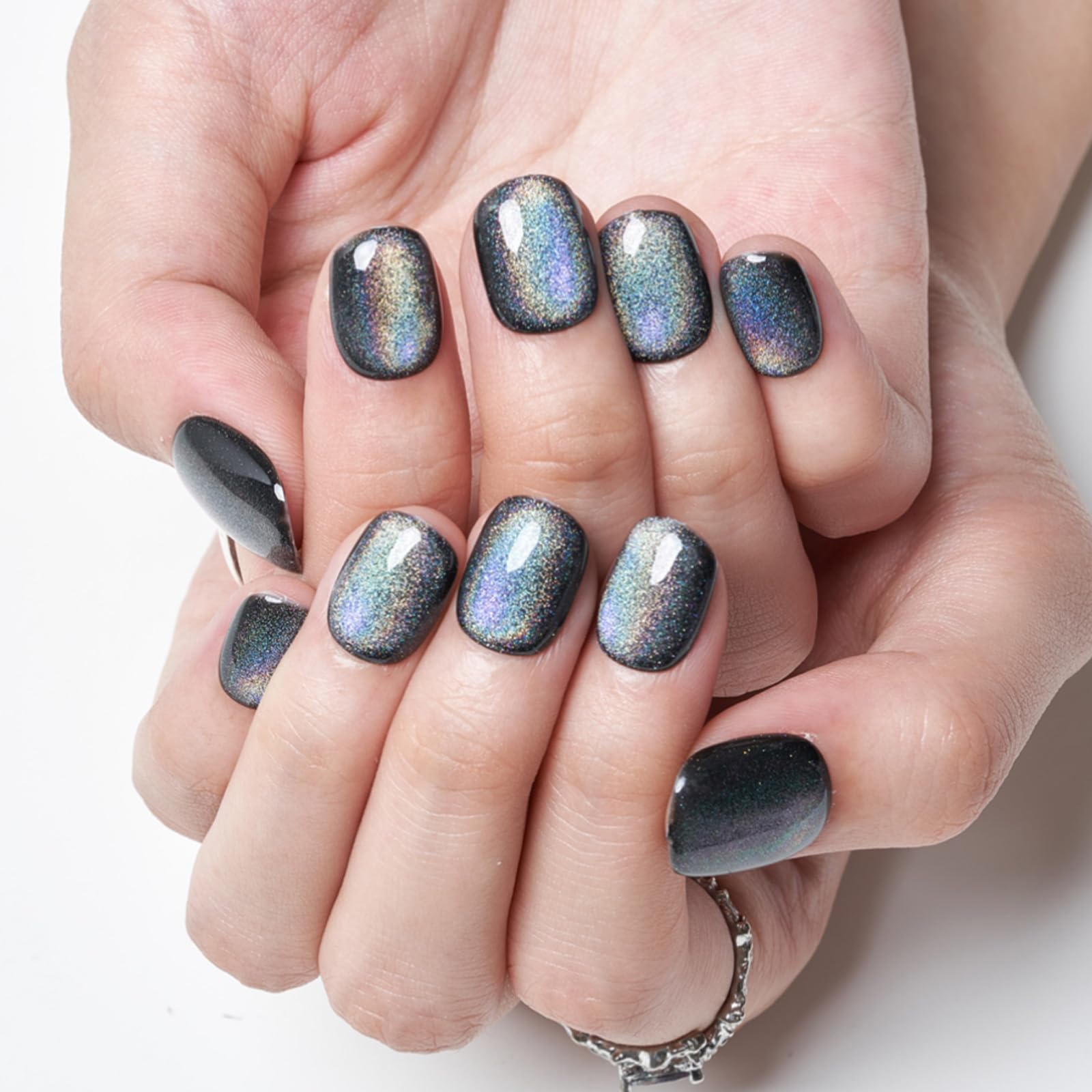 Glamermaid glue-on nails kit includes tabs for quick, mess-free application