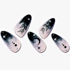 GlamerMaid Gothic Ombre Almond Nails showcase bold, long-lasting style.