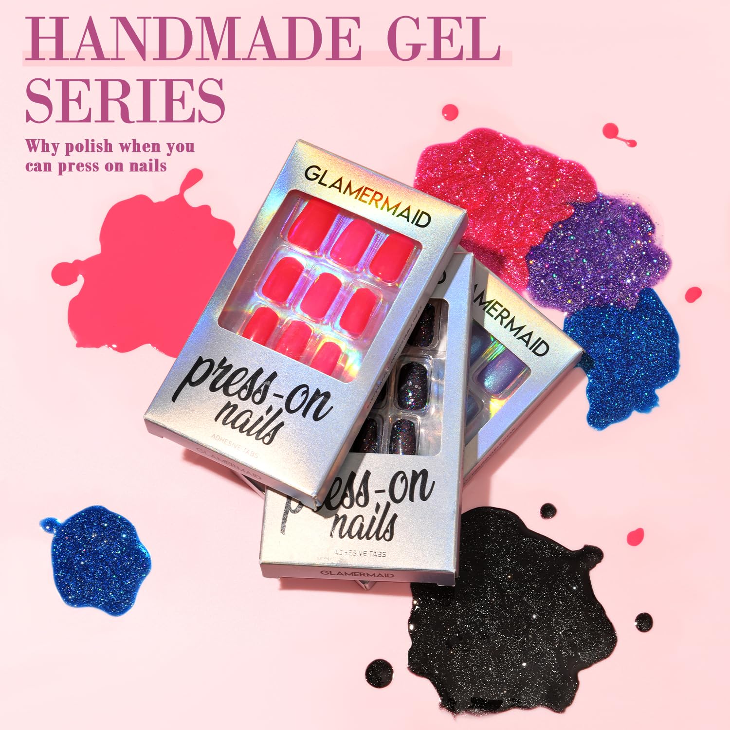 GLAMERMAID toolkit includes prep pad, file, and cuticle stick for prep.
