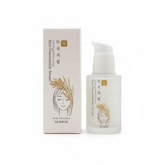 Glamfox Rice Niacinamide Serum bottle showing a hydrating daily-use formula.