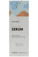 GlamFox serum texture close-up shows lightweight formula absorbs quickly.