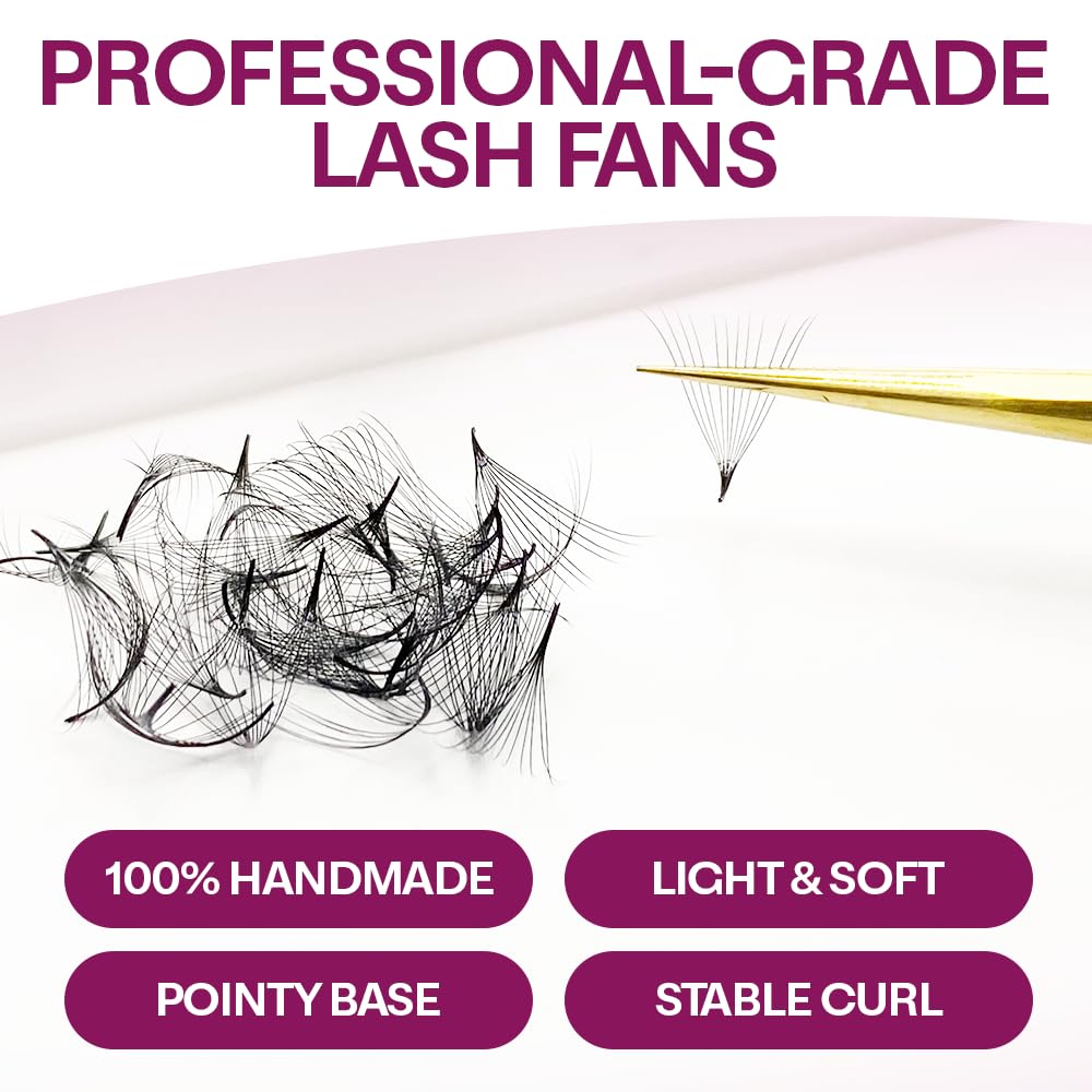 GlamGaze 800 fans in case in compact packaging for cost-effective professional lashes.
