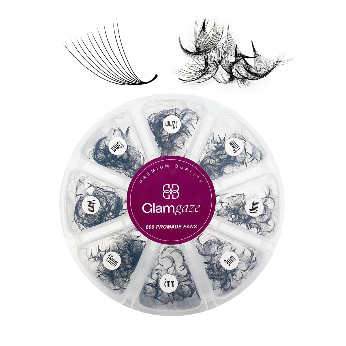 Glamgaze 800-premade-fans-case: lightweight volume for efficient lash artistry