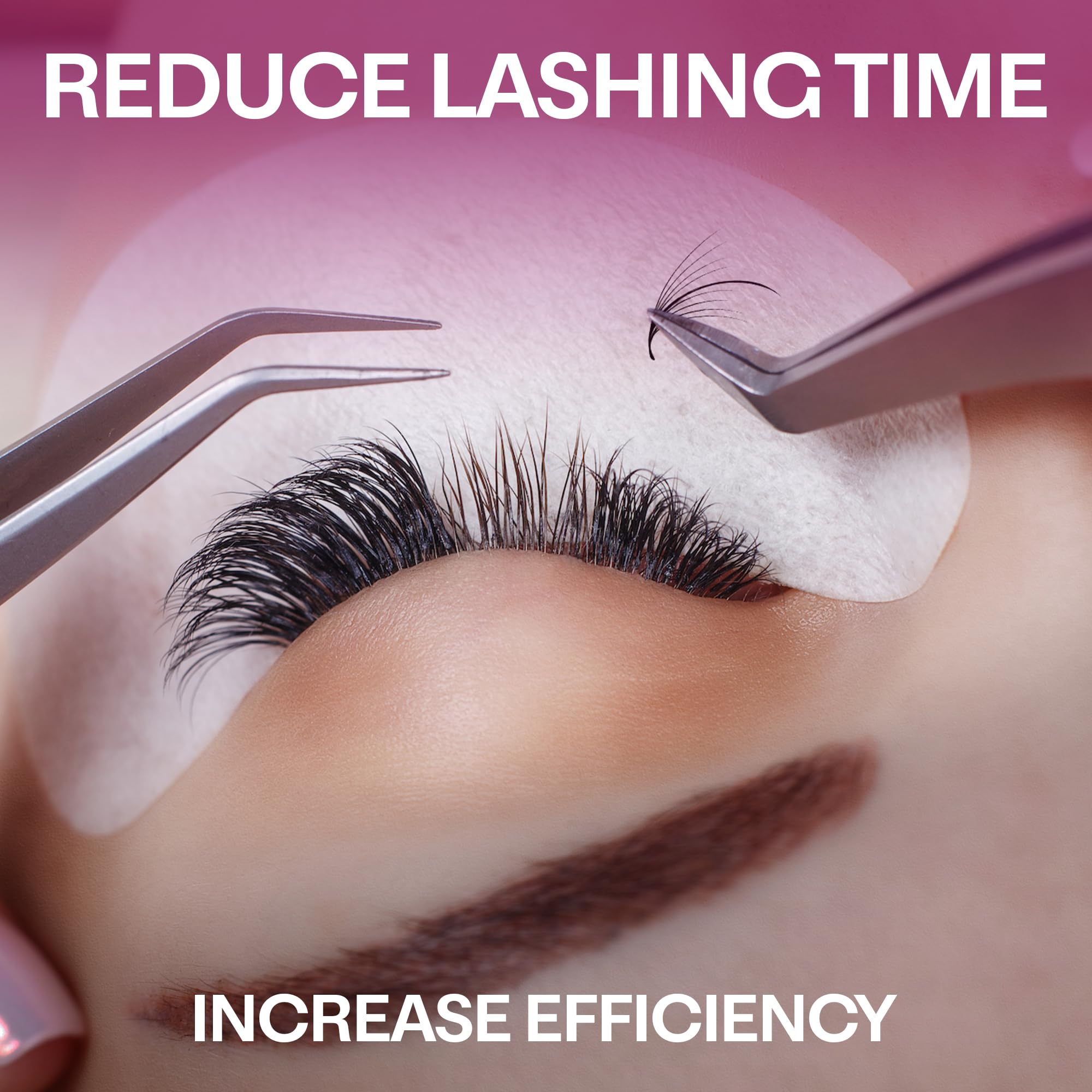Glamgaze application-ready wispy fans speed up lash artistry.