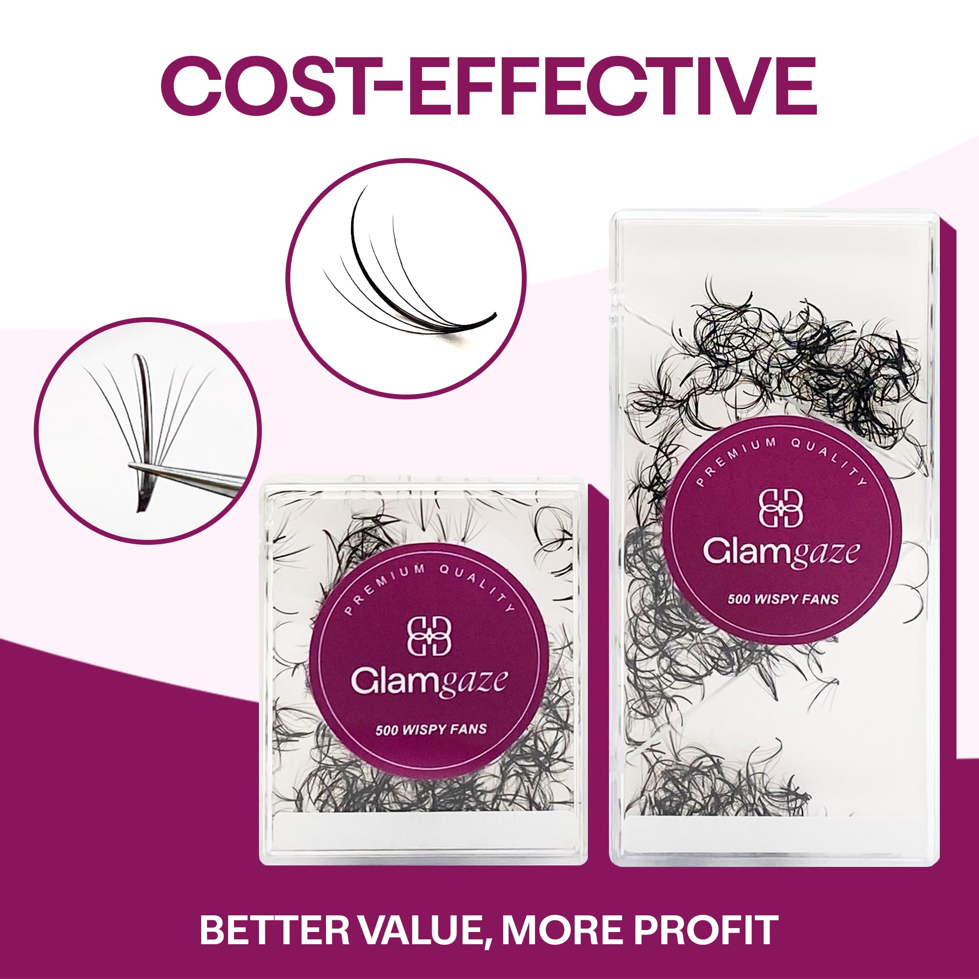 Glamgaze lash fans show 4-6 week wear with strong structure.