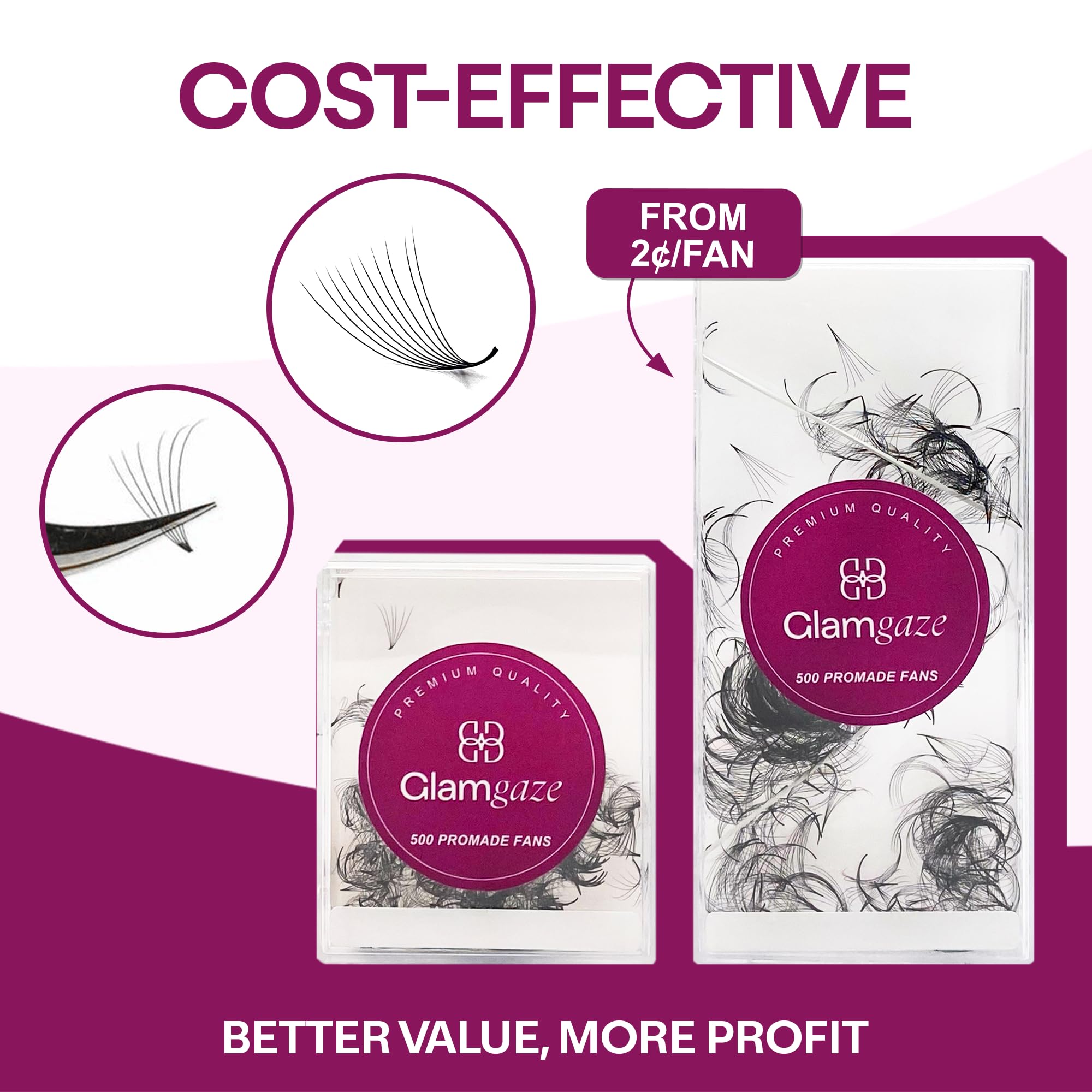 Glamgaze lash fans bundle speeds up application for faster volume sets
