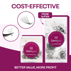 Case of 500 premade fans supports efficient studio workflows.