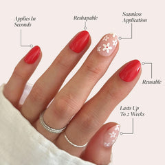 Glamnetic short oval press-on nails offer a comfortable, customizable fit.