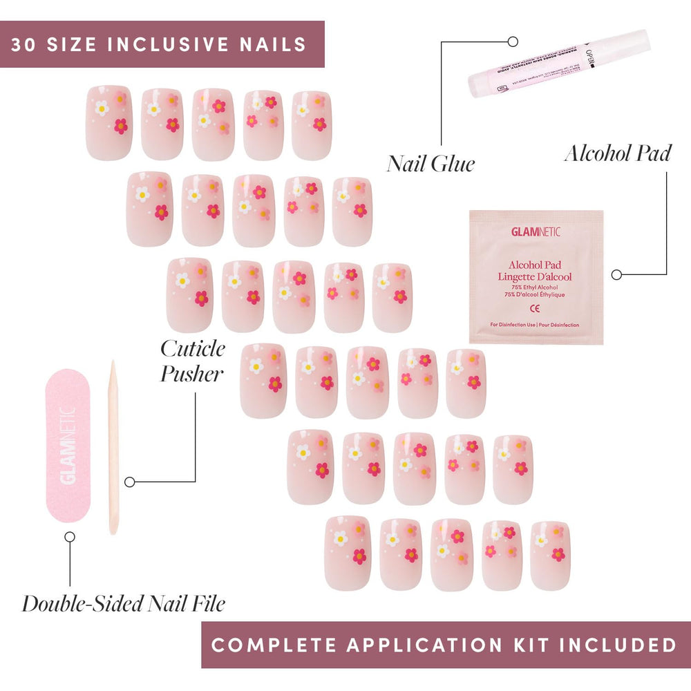 Glamnetic Pretty Bloom squoval shape offers comfortable wear and easy application