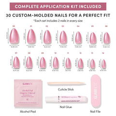 Glamnetic velvet finish nails offer durability and easy removal.