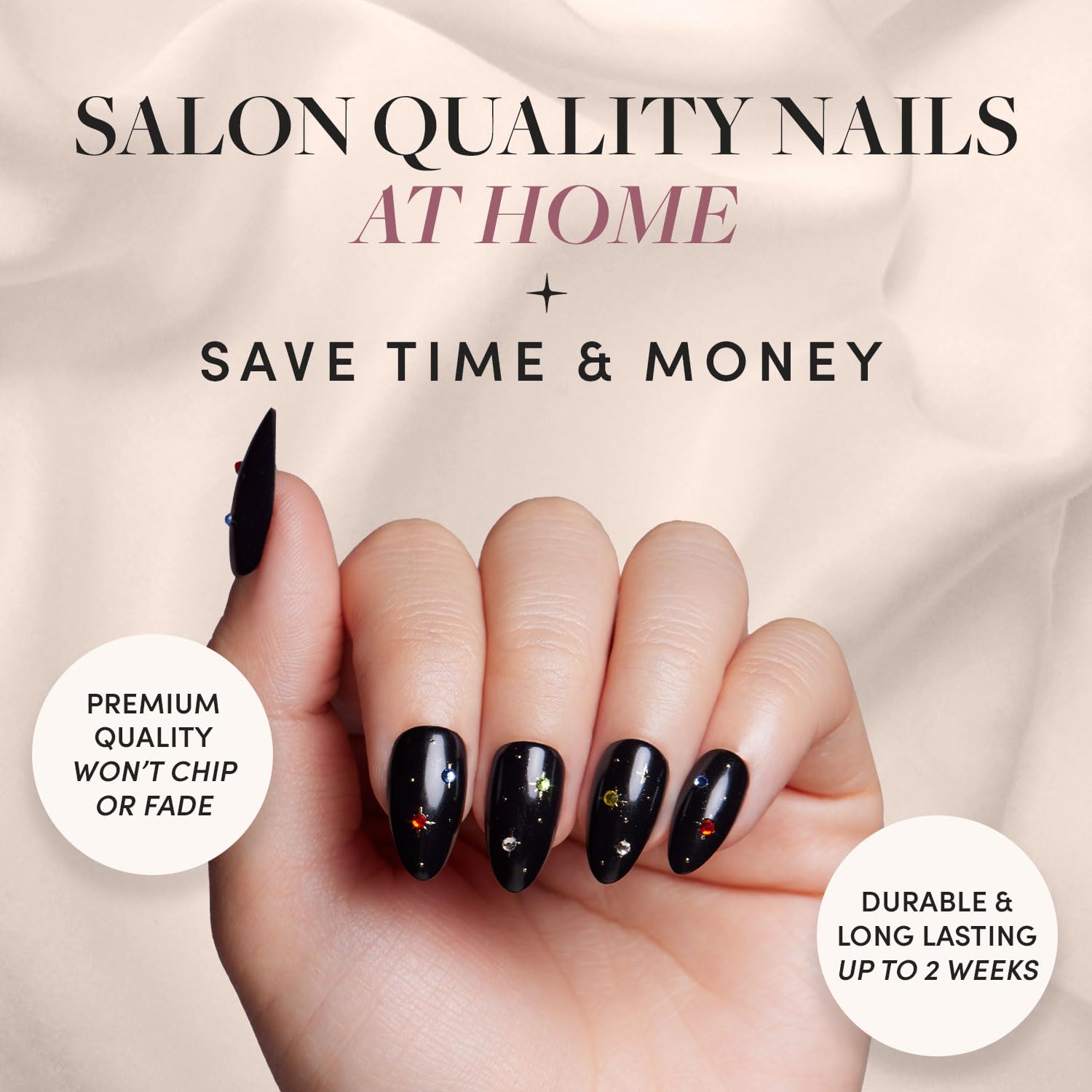 Glamnetic Winter Comet with gold foil sparkles adds celestial glam for holiday looks.