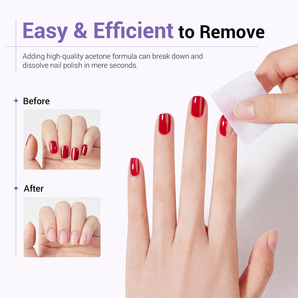 Glamonade remover features grape seed oil for nourishing care during removal.