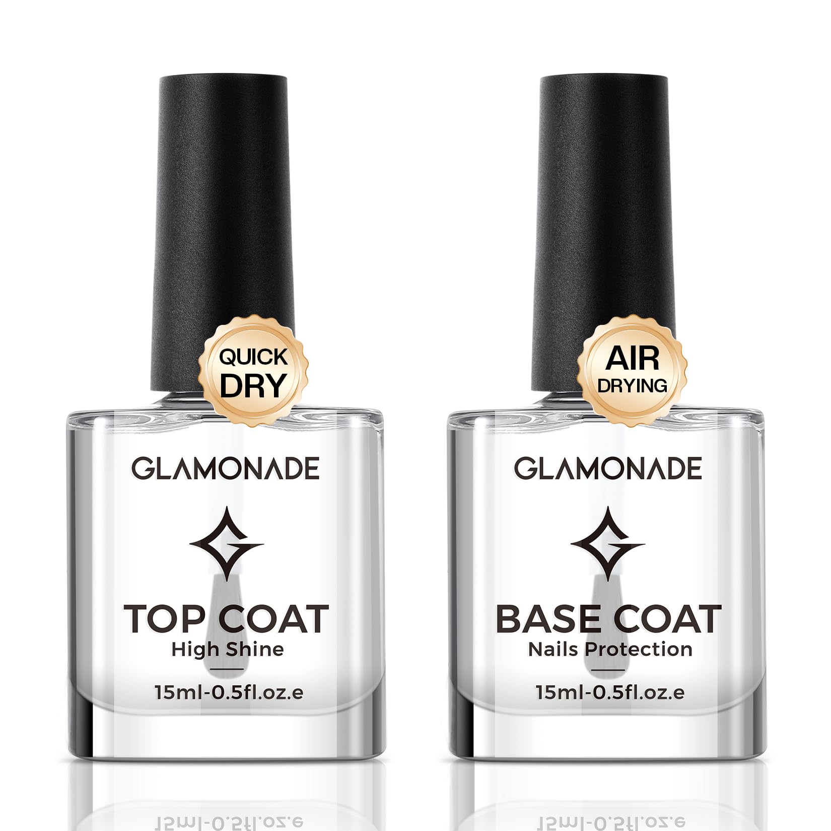 Glamonade clear base coat provides stronger adhesion and smooth foundation