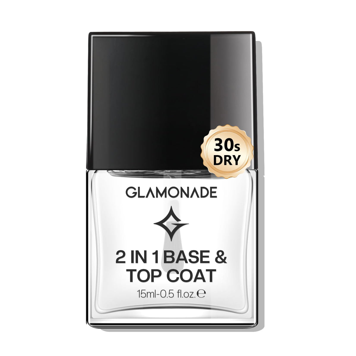 Glamonade base top coat bottle showing clear gloss finish