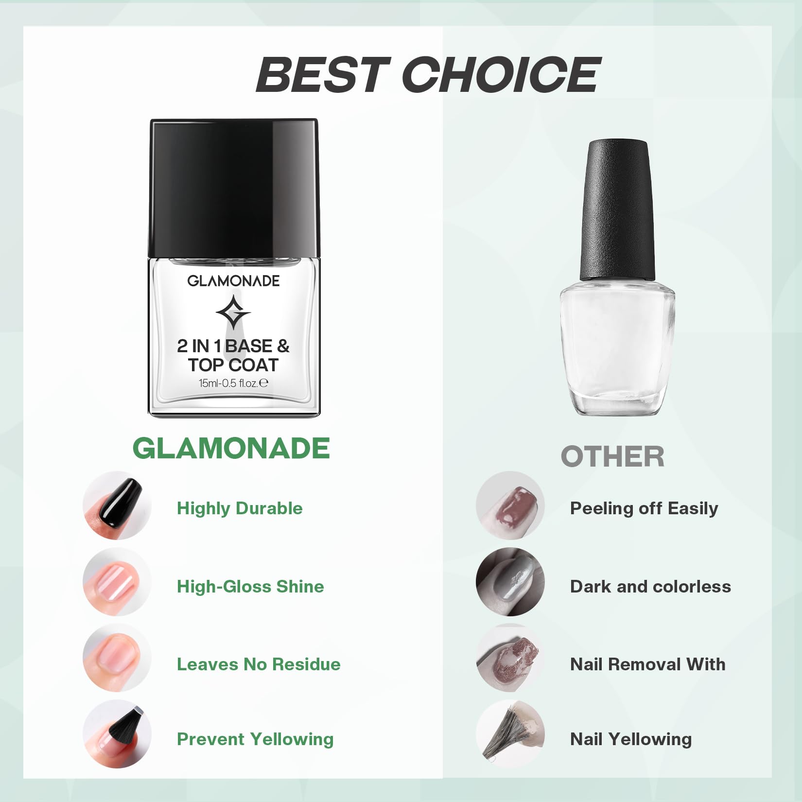 Fast-drying formula demonstrated by quick air-dry moment