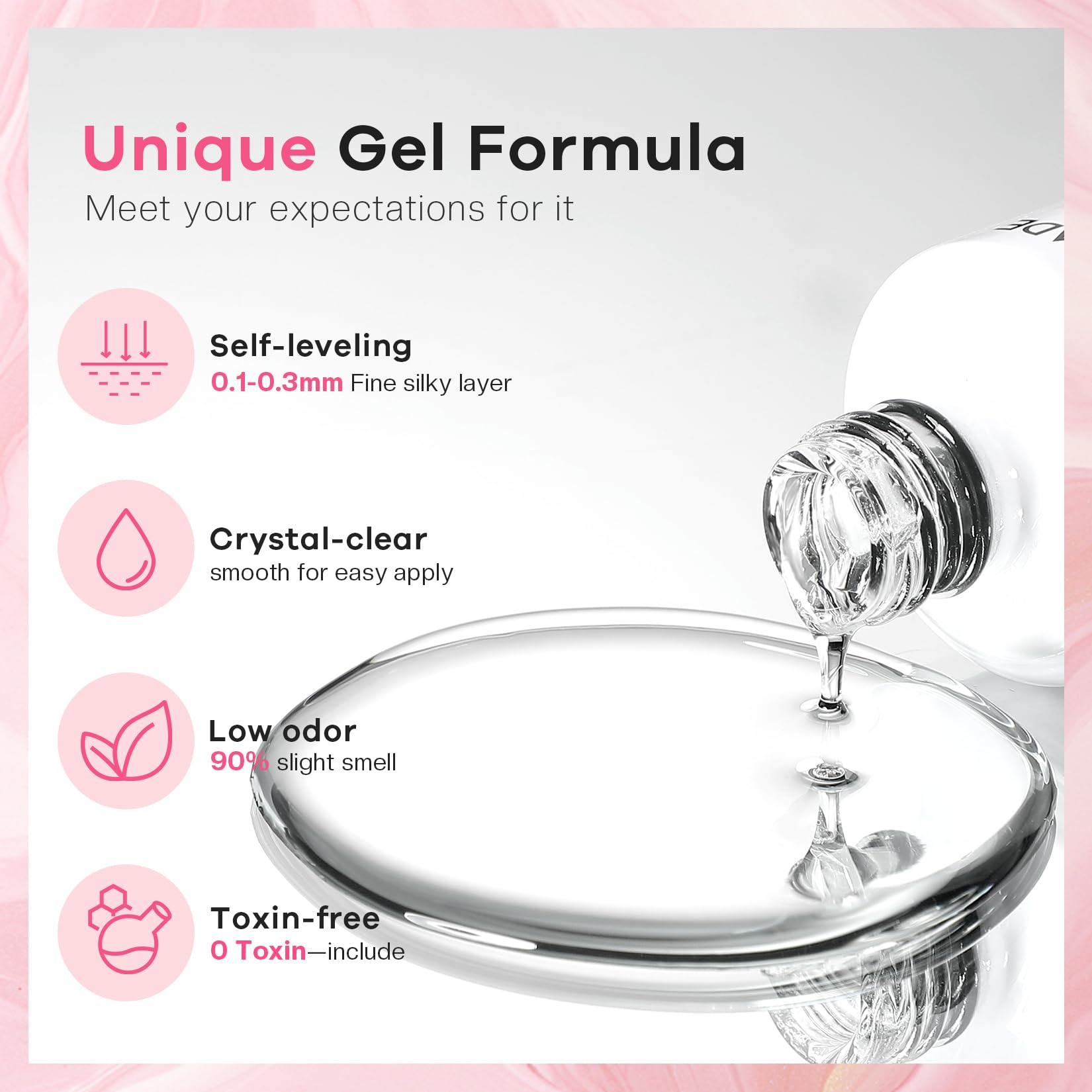 Glamonade Blooming Gel quick cure under UV/LED for fast results