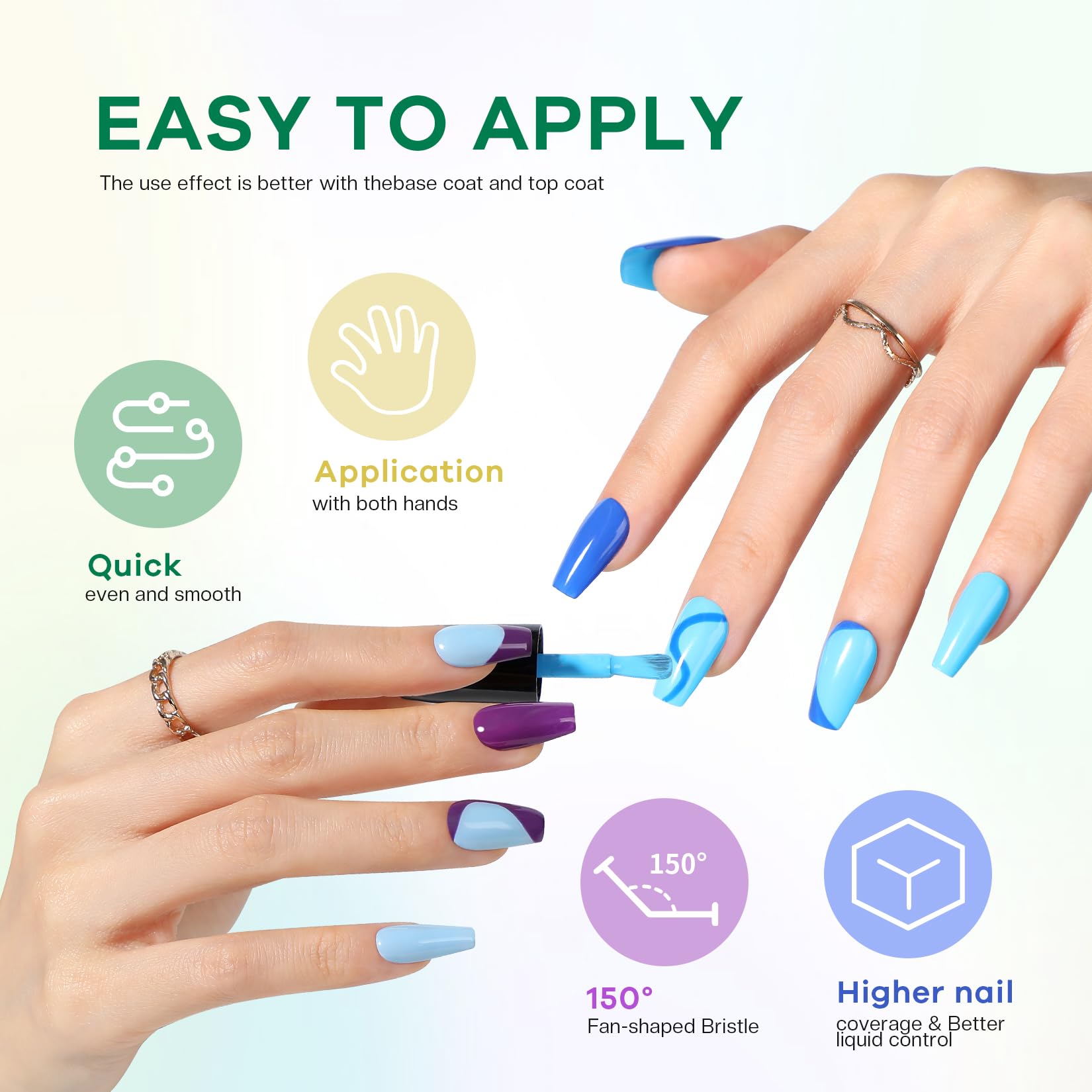 Glamonade fast-drying polish in action for quick at-home manicures.