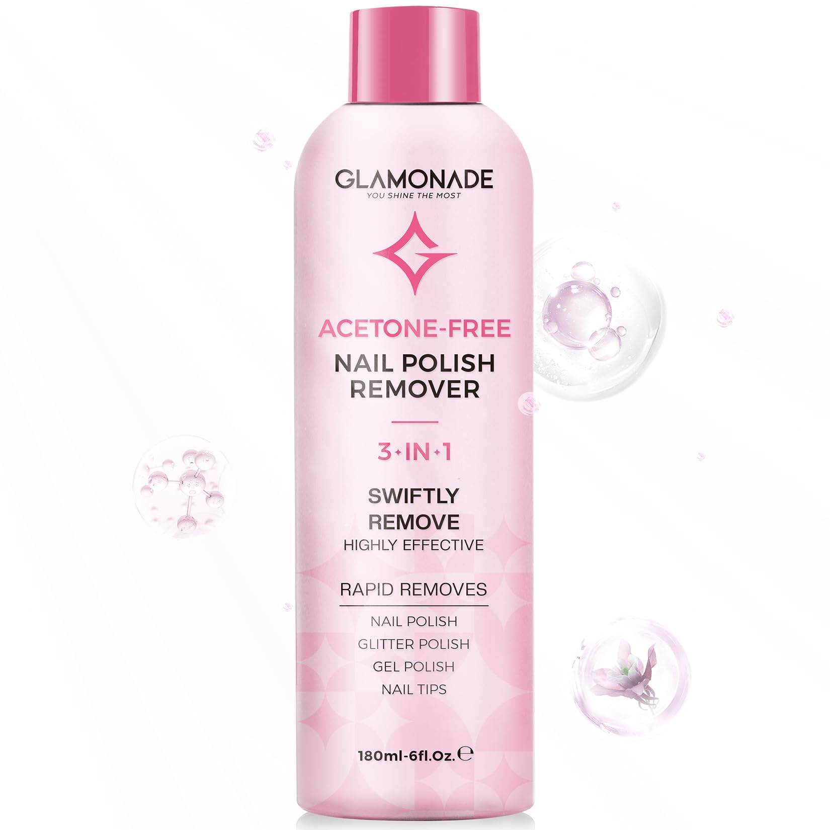 Glamonade gel nail polish remover bottle for salon‑quality removal at home