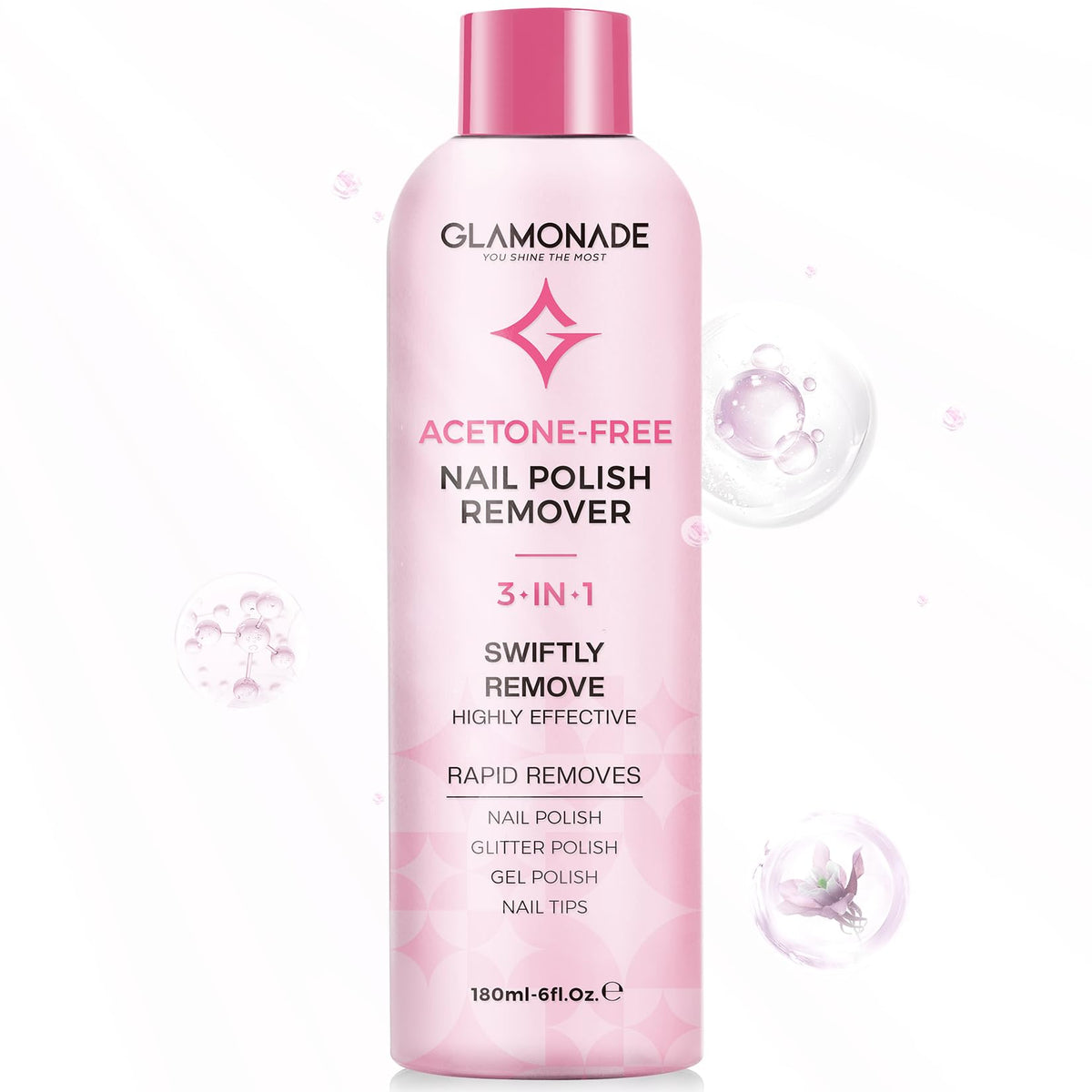 Glamonade gel nail polish remover bottle for salon‑quality removal at home