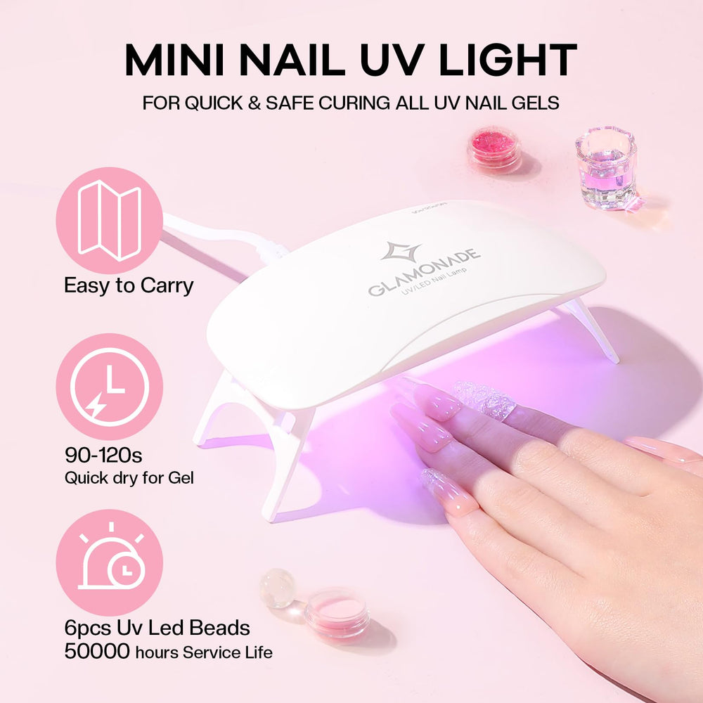 Glamonade glitter powder sets to customize nail art with sparkle.
