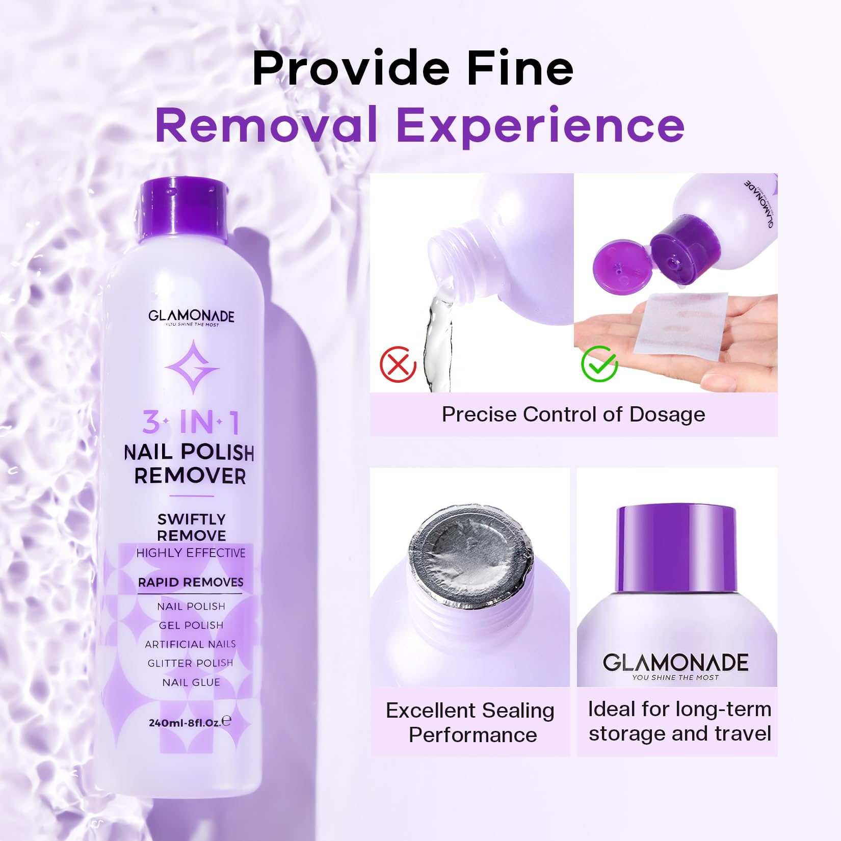 Glamonade home salon kit packaging highlights the all-in-one solution.