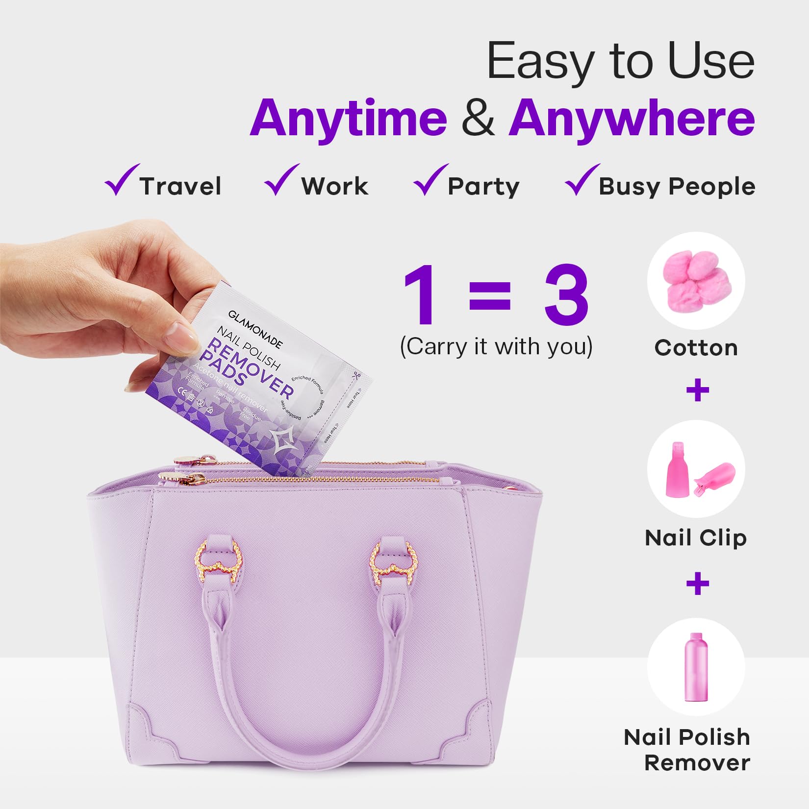 Acetone-based formula removes stubborn lacquer with minimal mess.