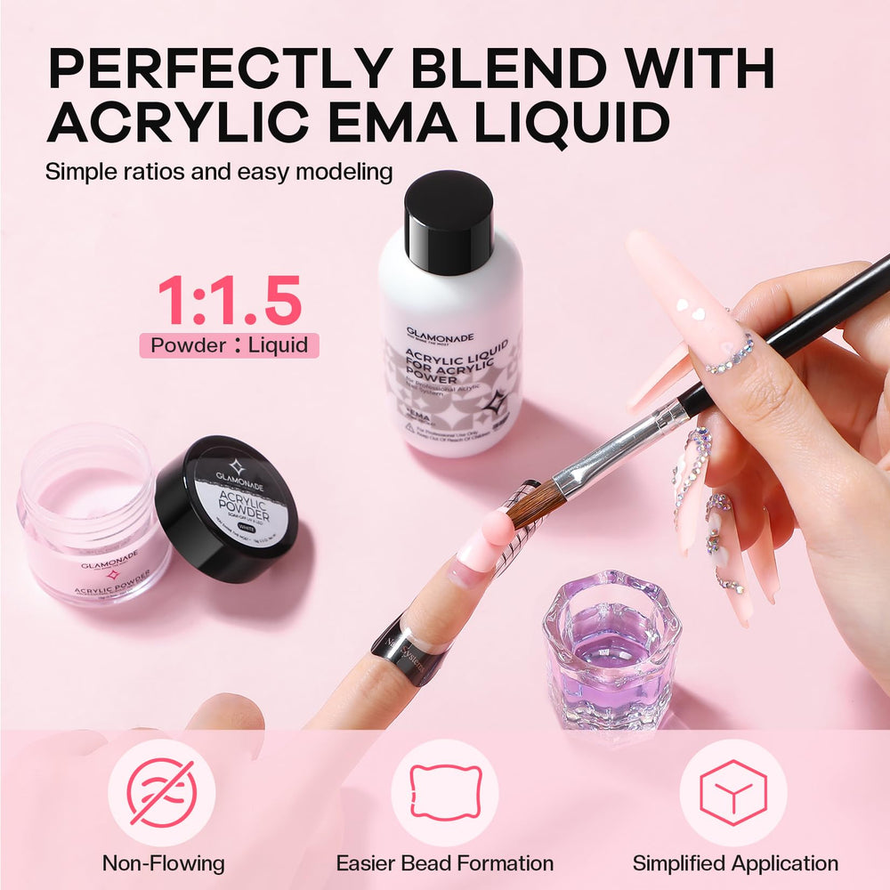 Glamonade LED nail lamp speeds curing for professional finishes at home.