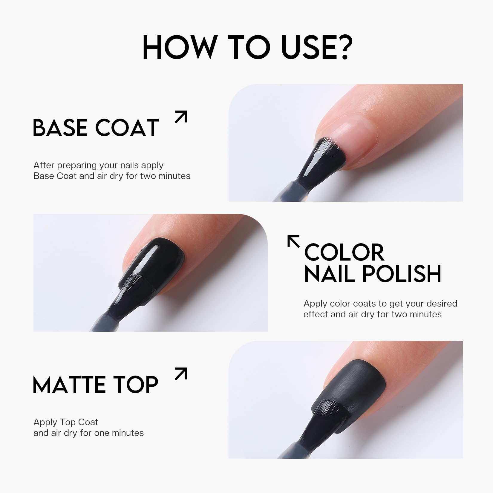 Glamonade Matte Top Coat delivers salon-quality matte finish at home.