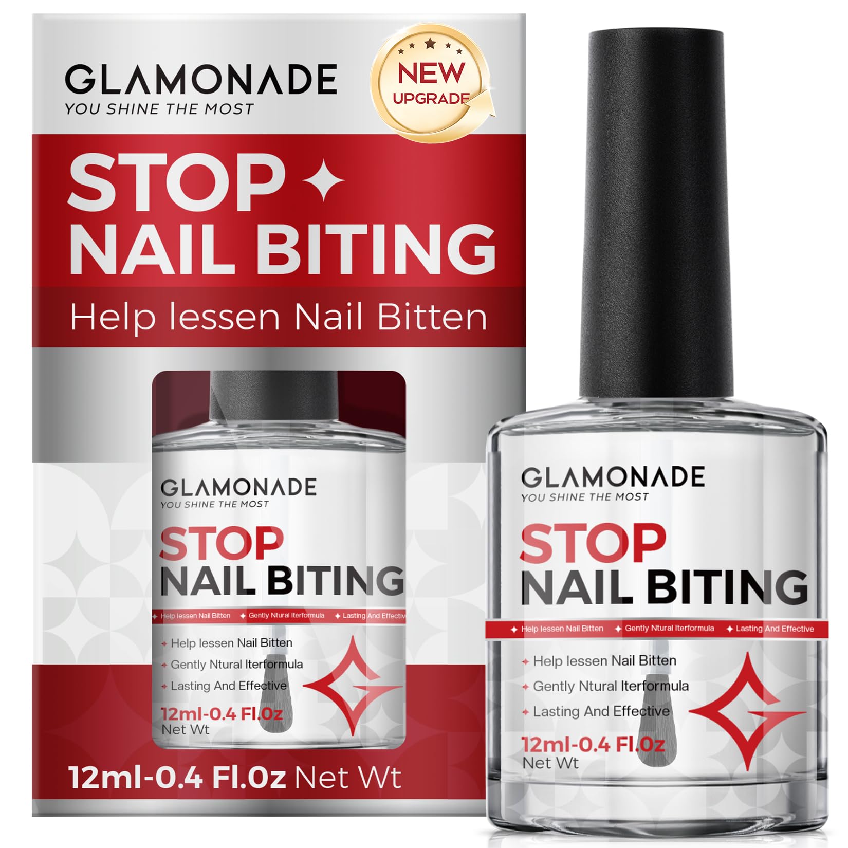 Glamonade nail-biting deterrent application dries clear for discreet kid use.