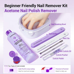 Glamonade nail file for smoothing edges during removal.