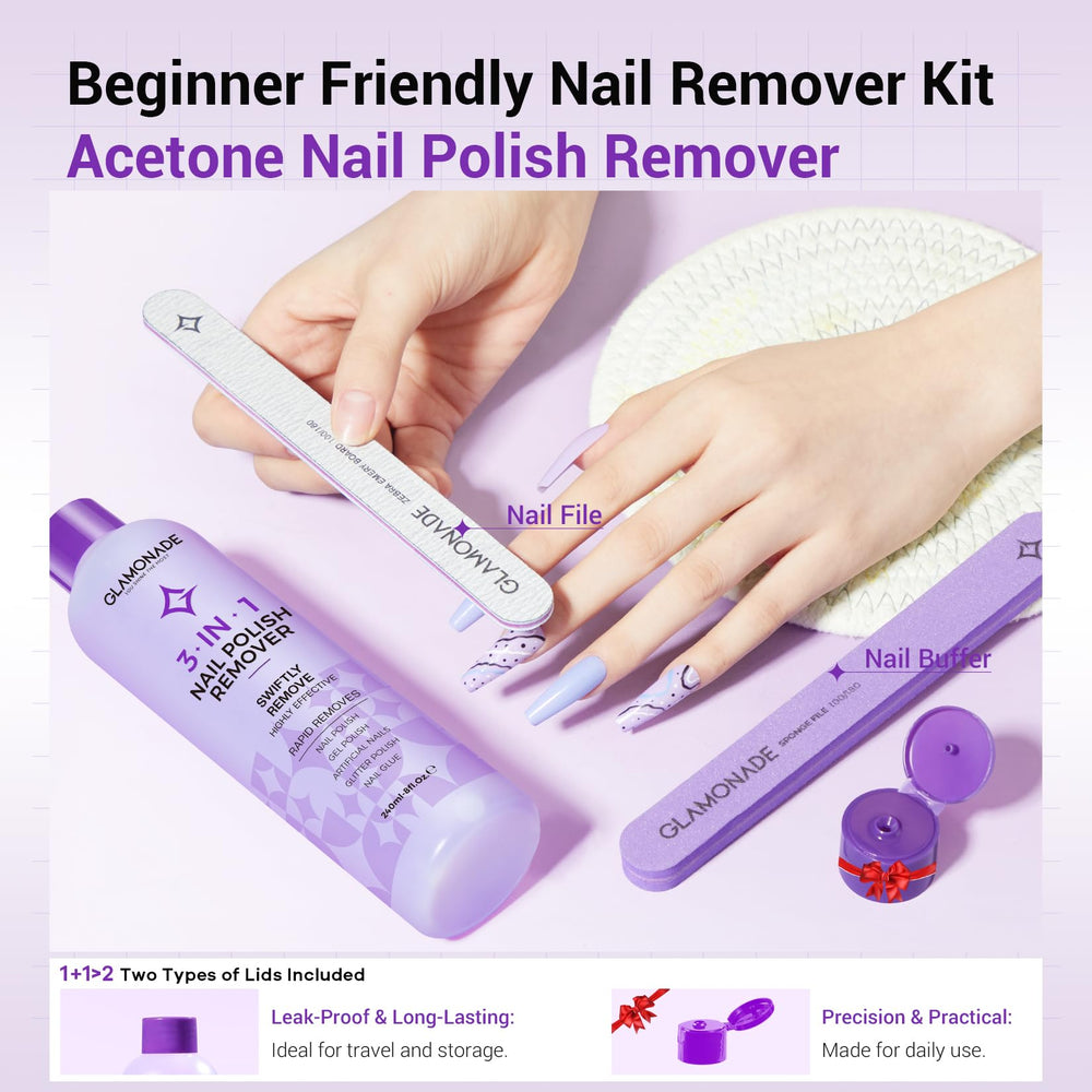 Glamonade nail file for precise shaping during at-home manicures.