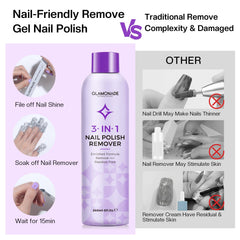 Glamonade press-on nails secured with glue for quick, lasting adhesion