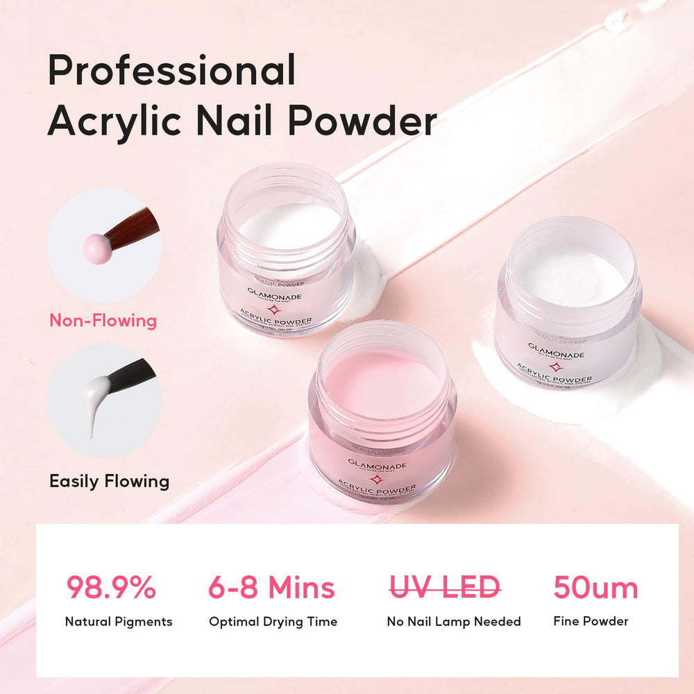 Glamonade acrylic tips box with easy-to-use extensions for beginners