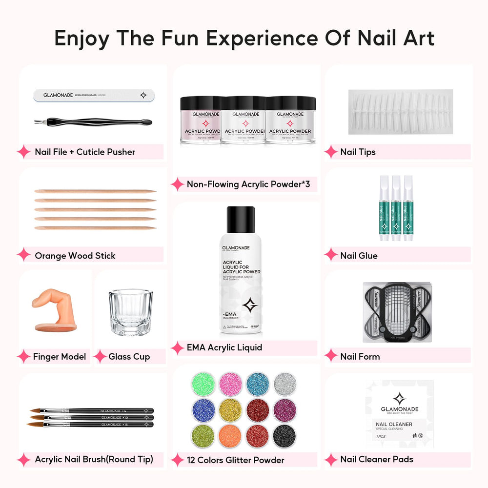 Glamonade nail kit glitter sets for vibrant, expressive manicures