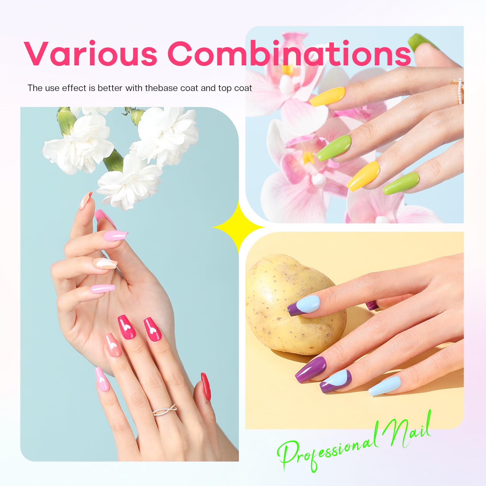 Glamonade color swatches show versatile hues for spring and summer looks.