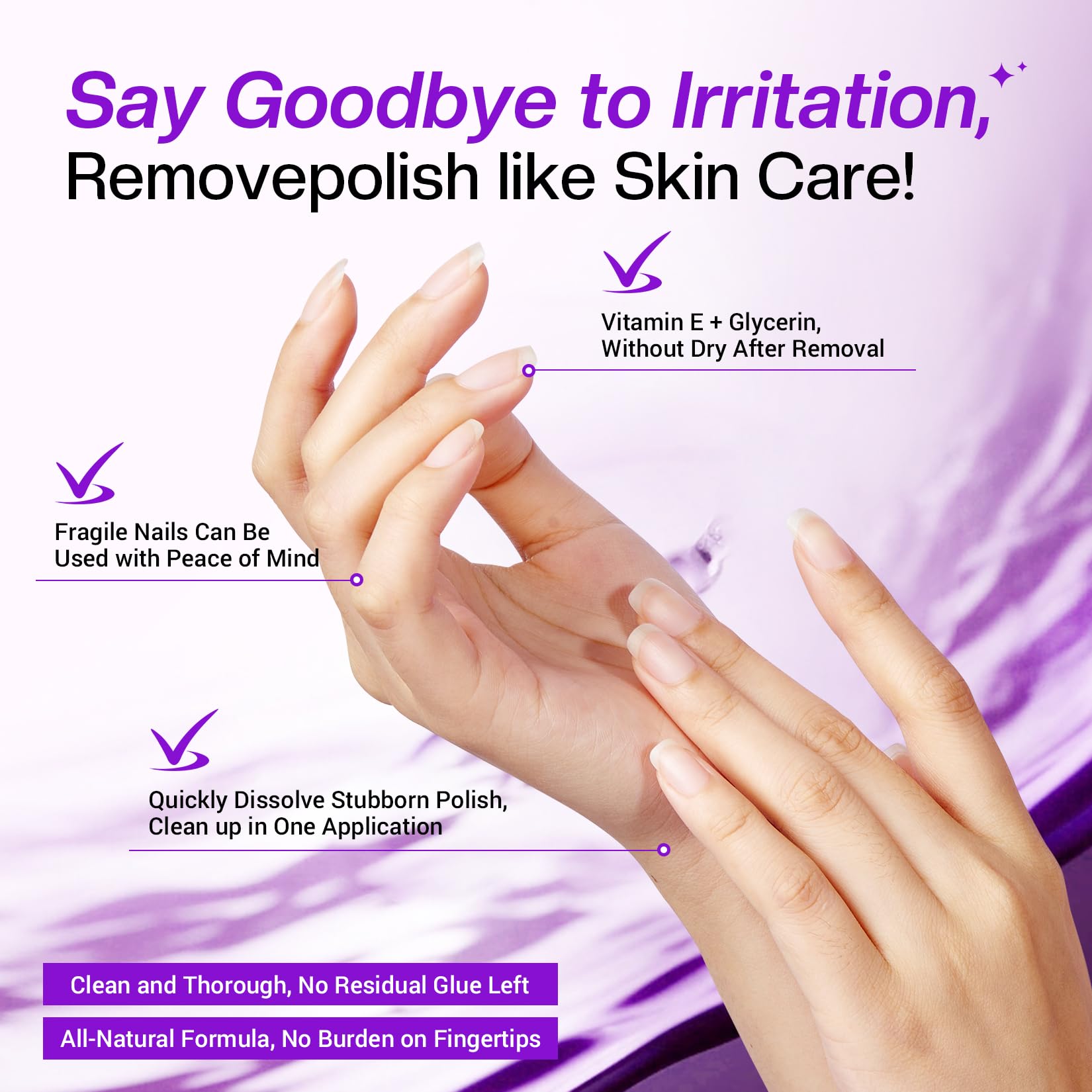 Glamonade remover close-up texture and plant-scented formula.