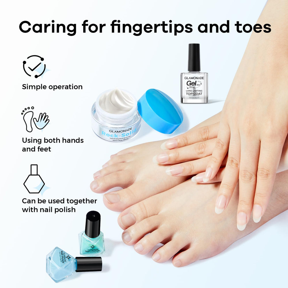 Glamonade plant-based scent enhances daily nail care ritual.