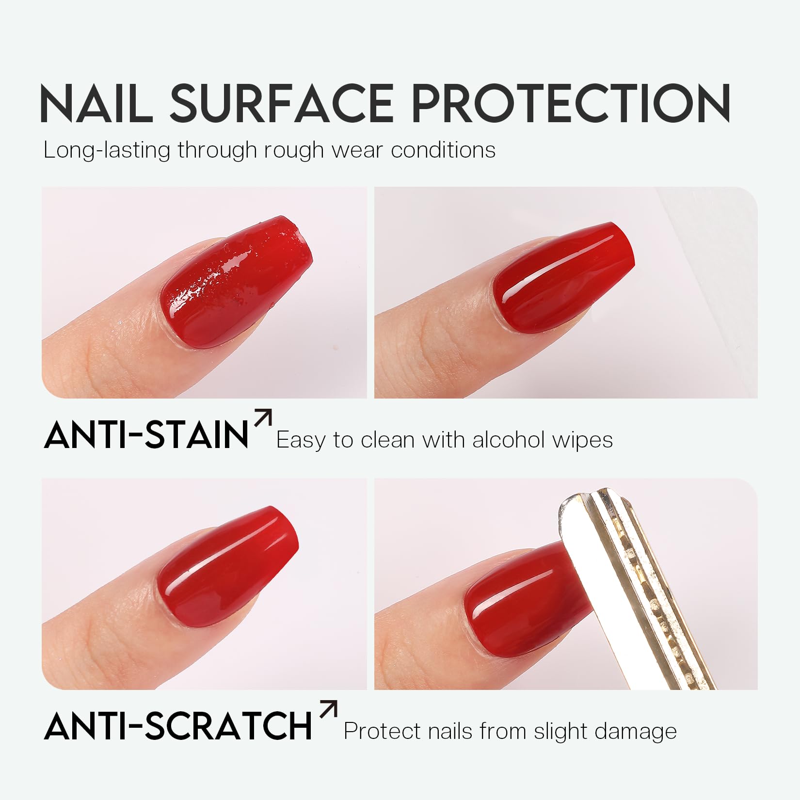 Glamonade fast air-dry finish dries quickly after application.
