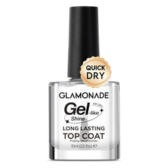 Glamonade Top Coat Clear bottle ready for fast, chip-free dry application.