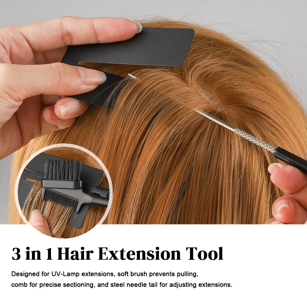 GlamorDove mini stainless steel comb ideal for precise glue removal.