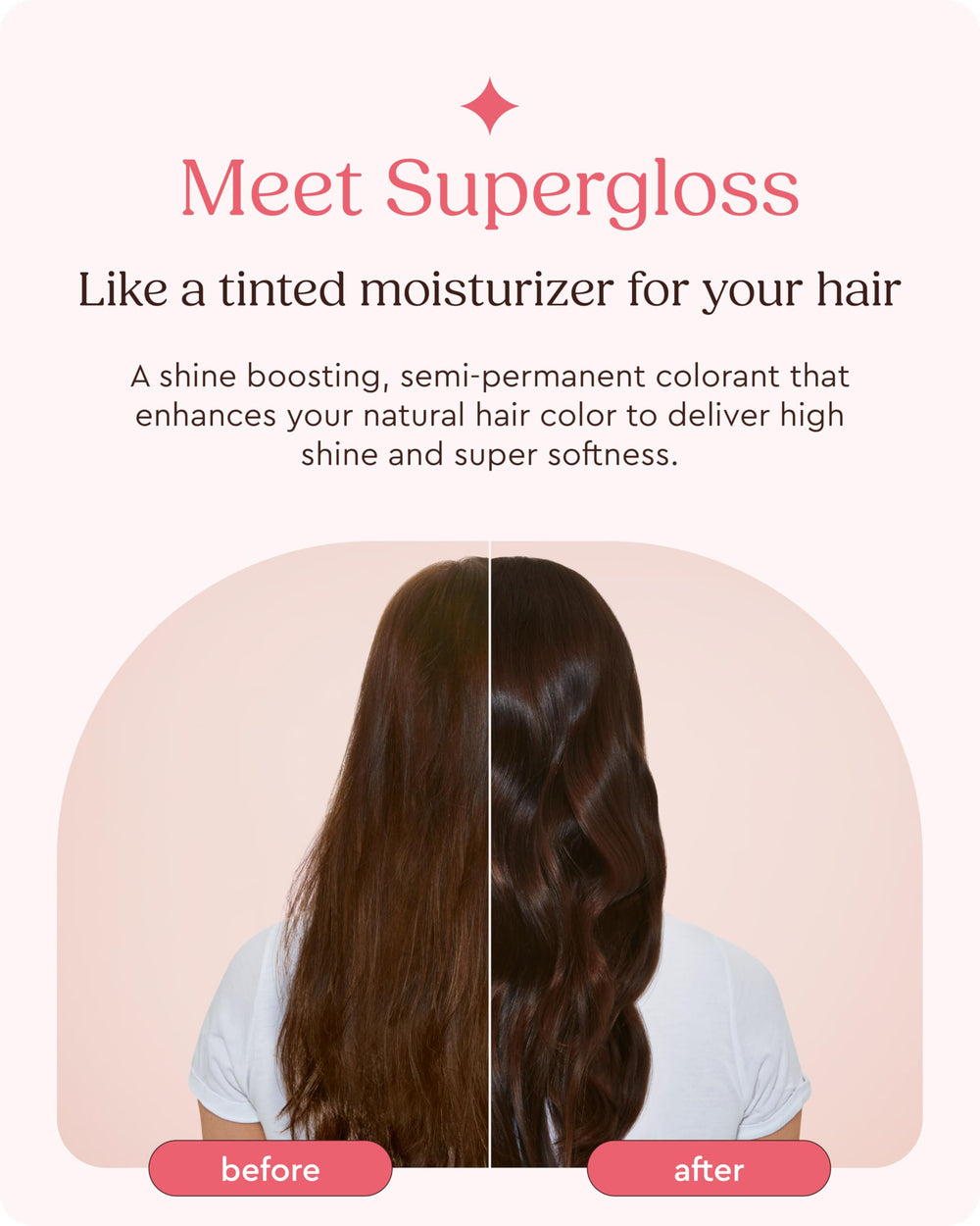 Glaze Supergloss Chocolate Gleam color swatch reveals true-to-shade color on natural hair.