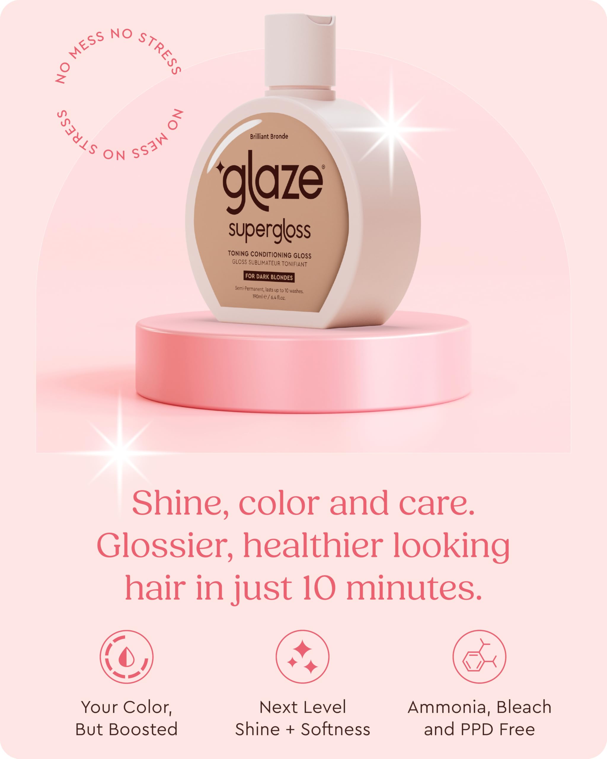 Application steps illustration for even gloss distribution on damp hair
