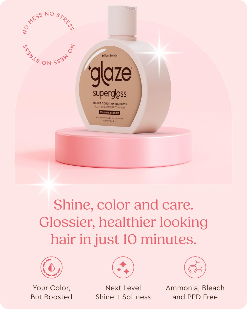 Application steps illustration for even gloss distribution on damp hair