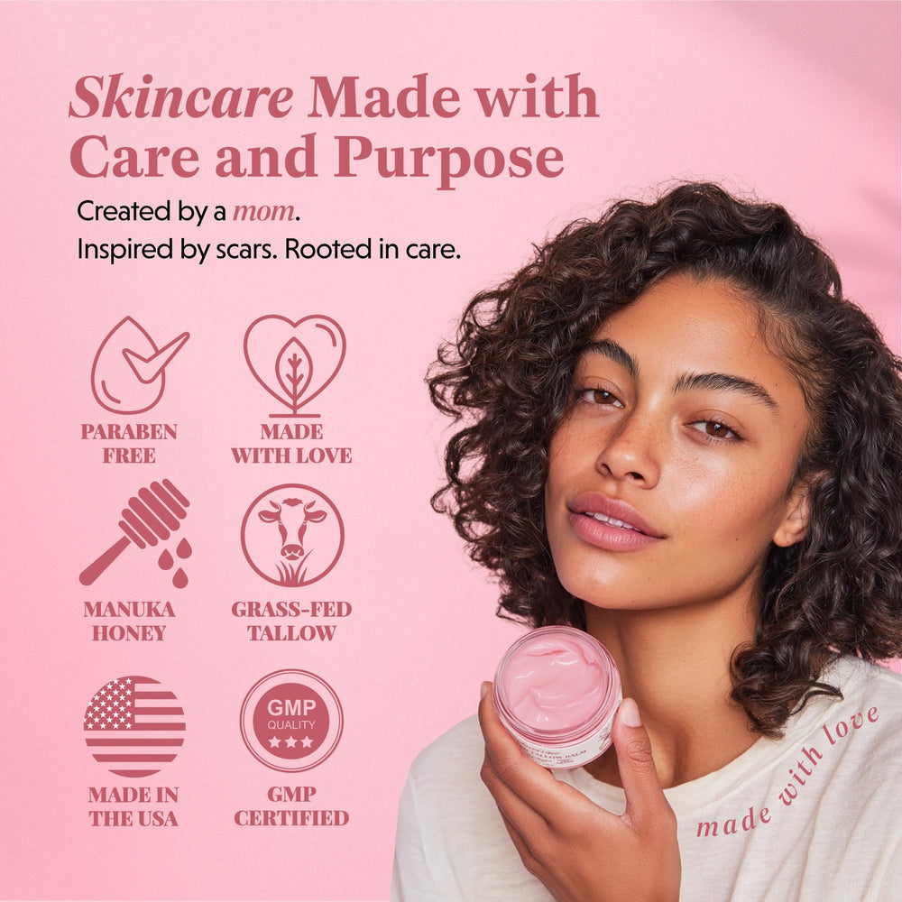 Glazey Glow strawberry-vanilla aroma image hints at gentle fragrance.