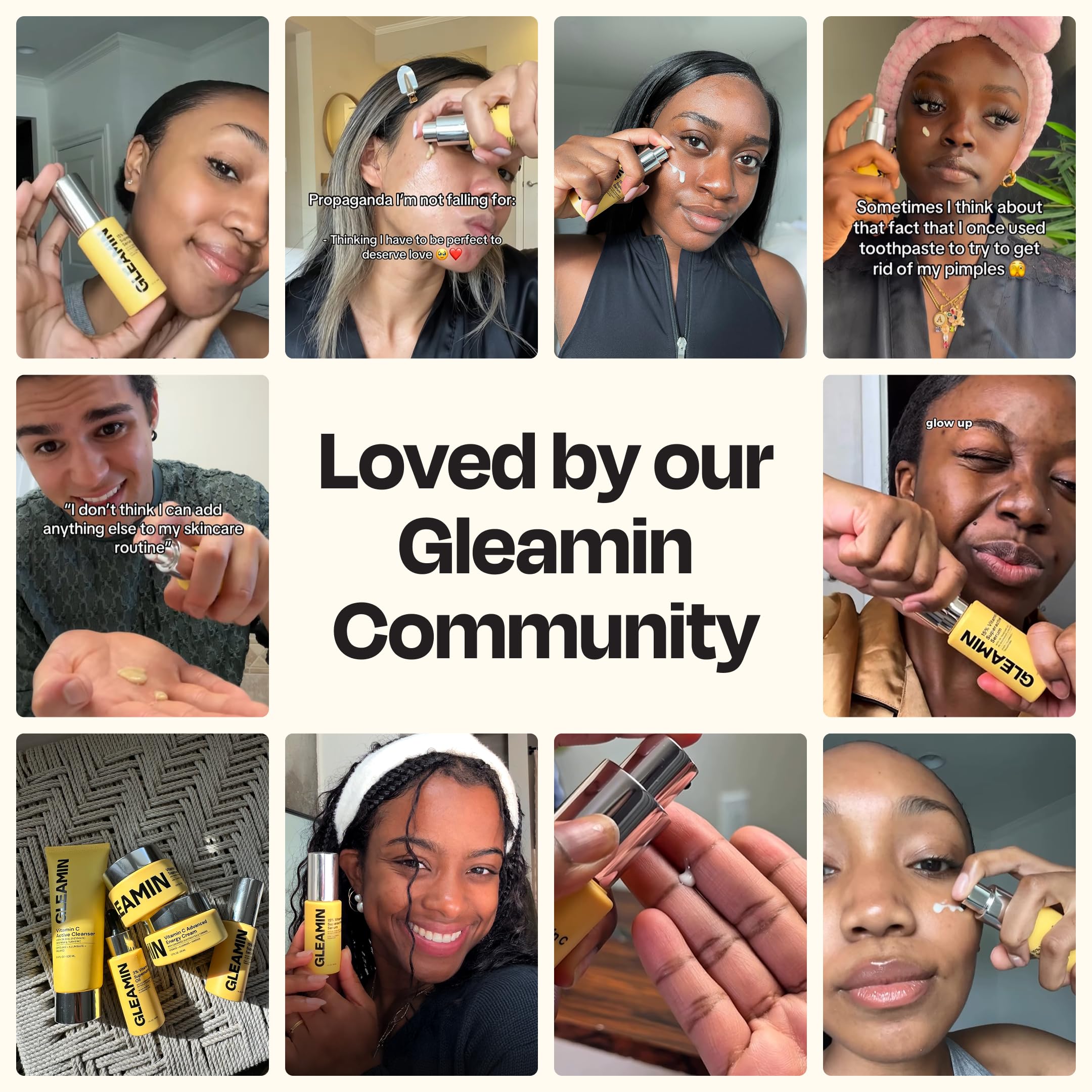 Gleamin Serum texture swatch reveals lightweight, non-sticky finish
