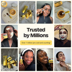 Gleamin turmeric clay mask during 10-minute application session.