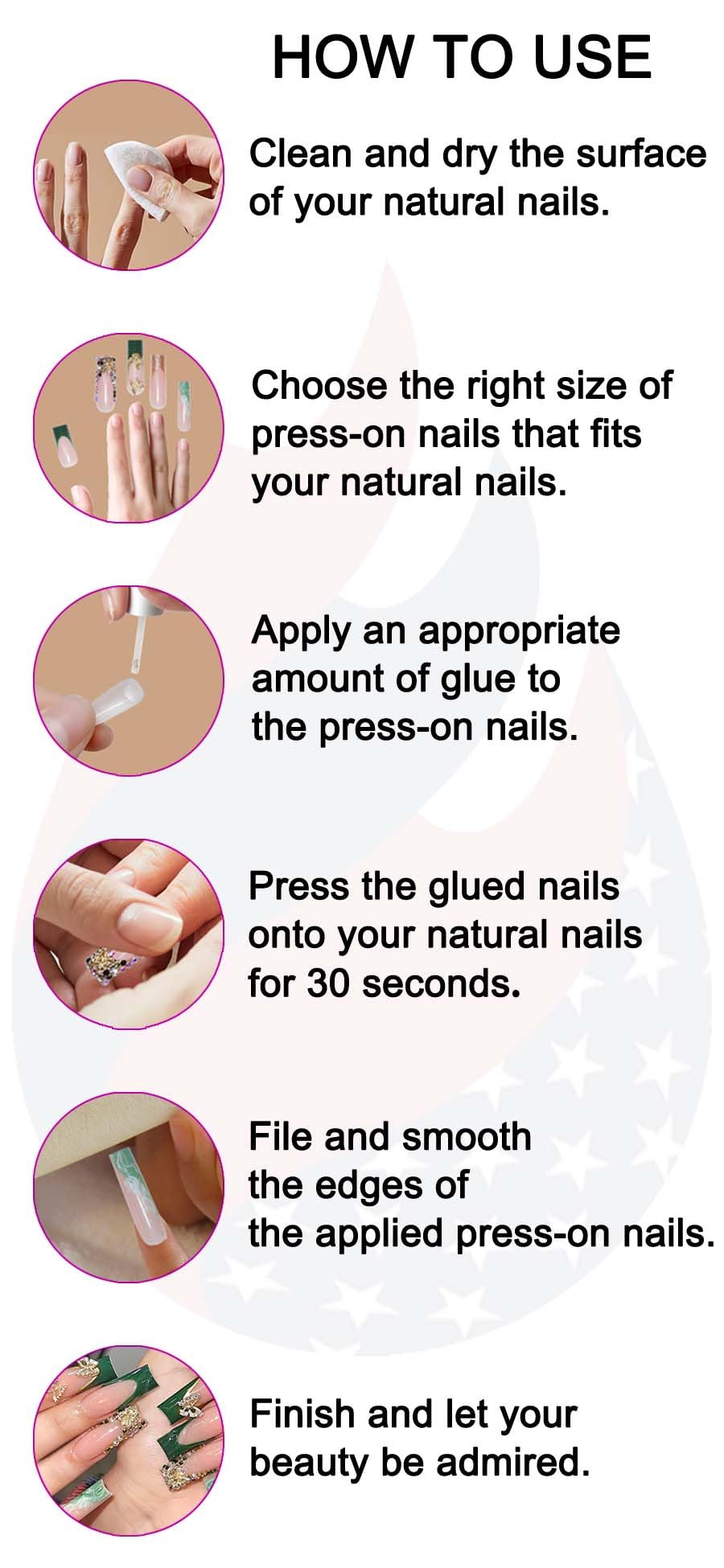 Gleamrain tips can be filed for a snug, personalized fit.