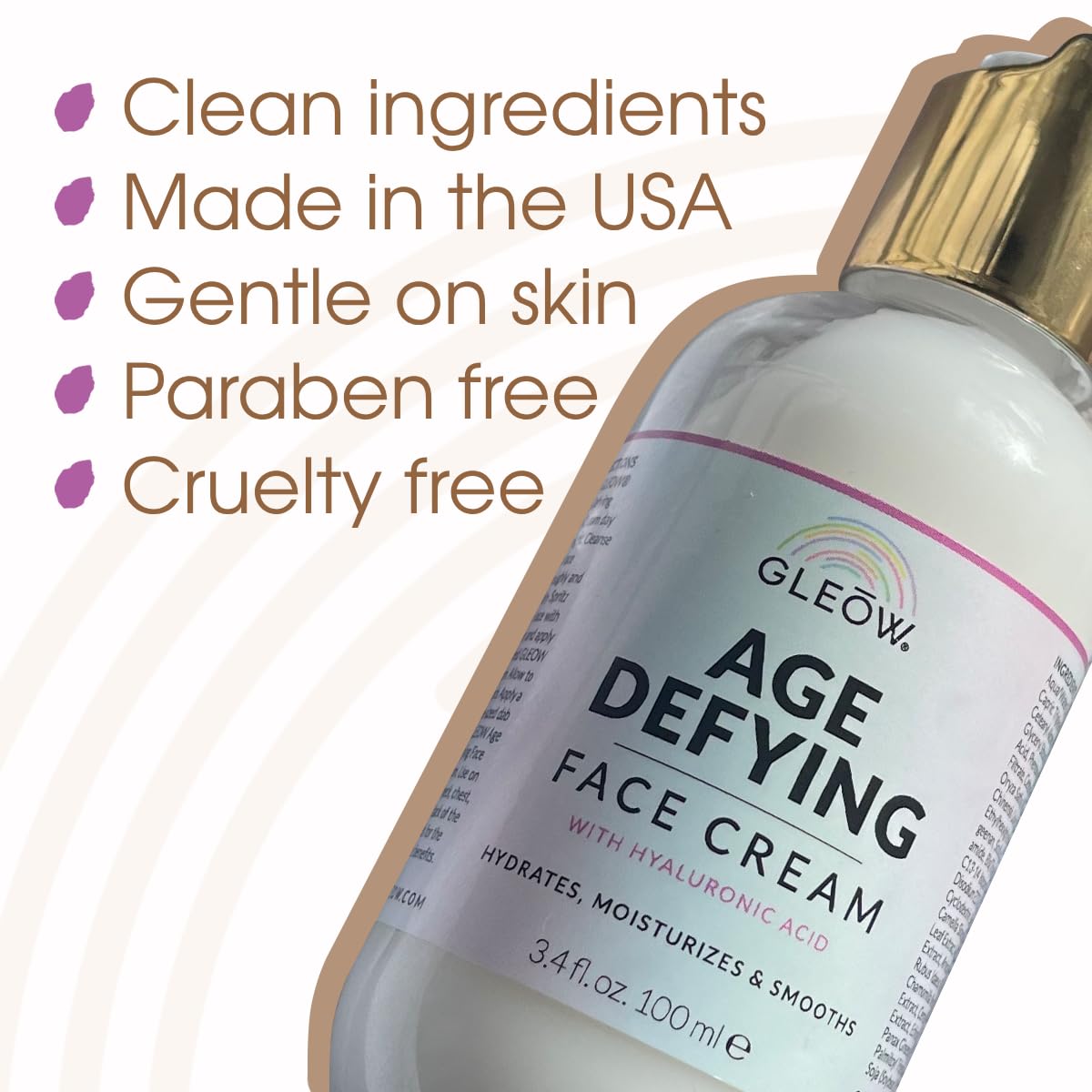 GLEOW cruelty-free dermatology-tested self tanning product.