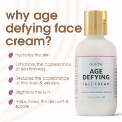 GLEOW Face Cream texture swatch shows soft, creamy consistency ideal for quick absorption.